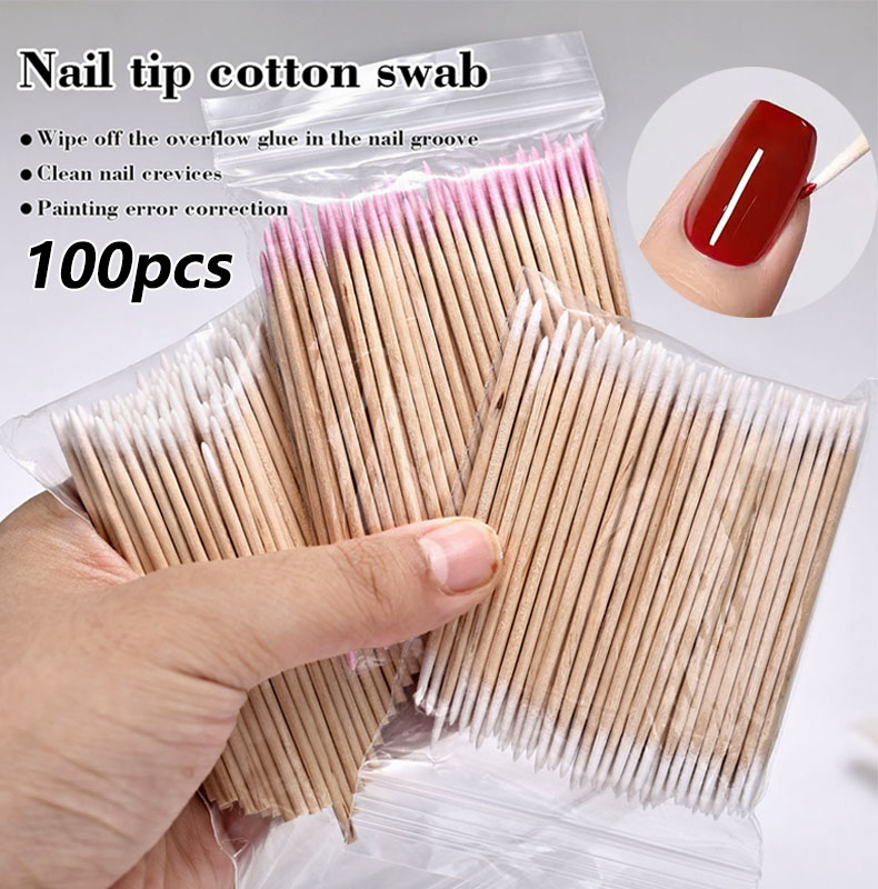 Wood Filler Stick - 100Pcs Nails Wood Swab Clean Sticks