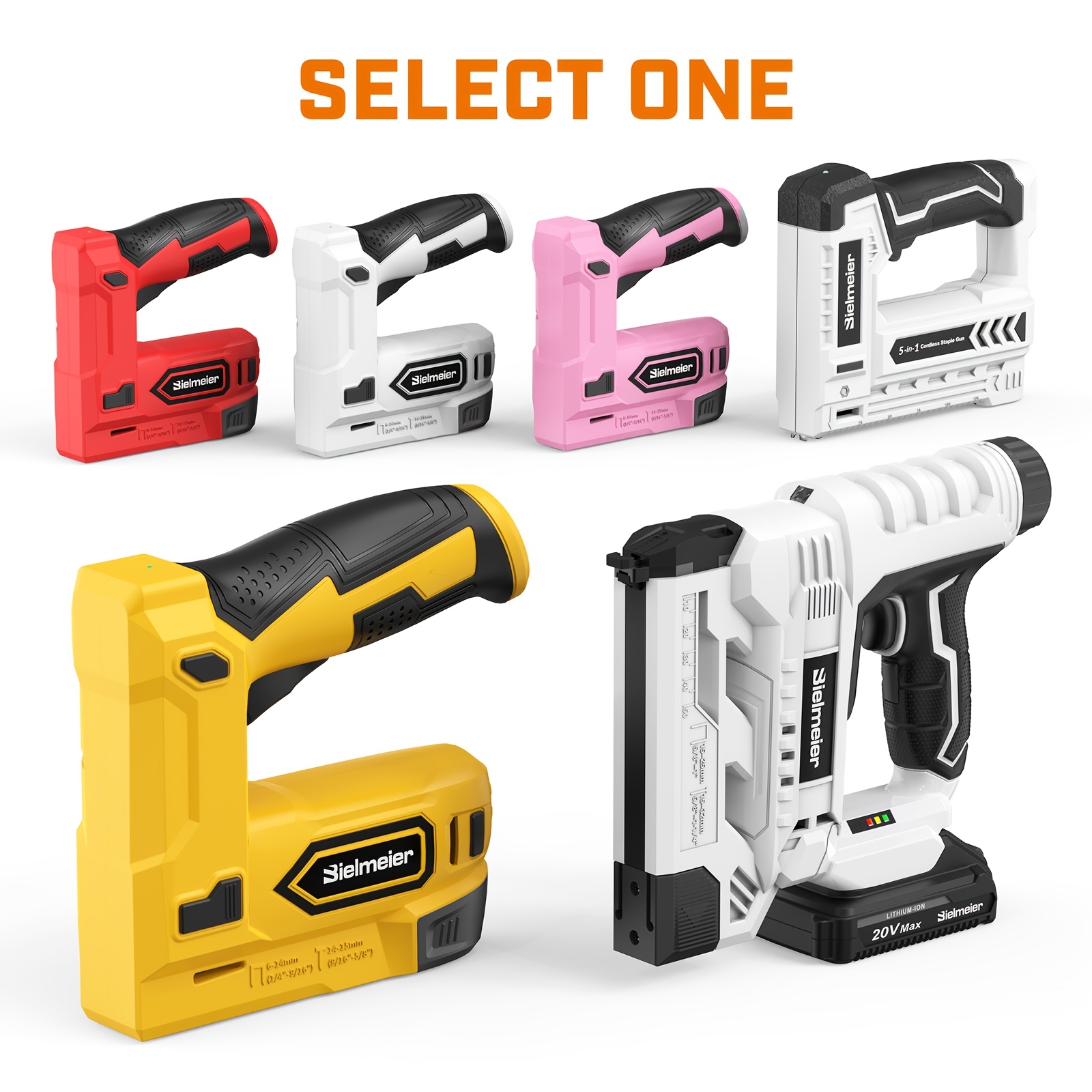Home Improvement Brad - Bielmeier 20V/4V Cordless 2-in-1 Stapler/Brad Nailer,