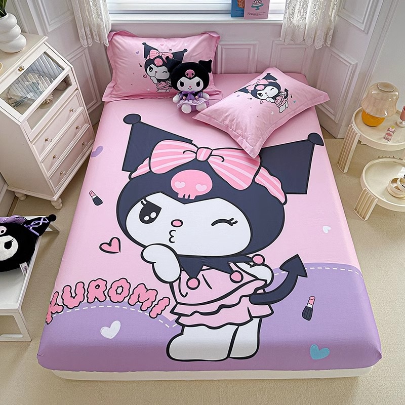 Home Improvement Kids - Cute Kuromi Fitted Sheet, Kawaii Cartoon