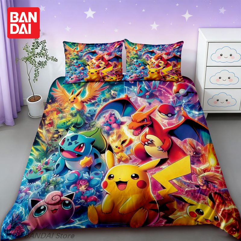 Home Improvement Kids - Pokemon Pikachu Bedding Set Duvet Cover,