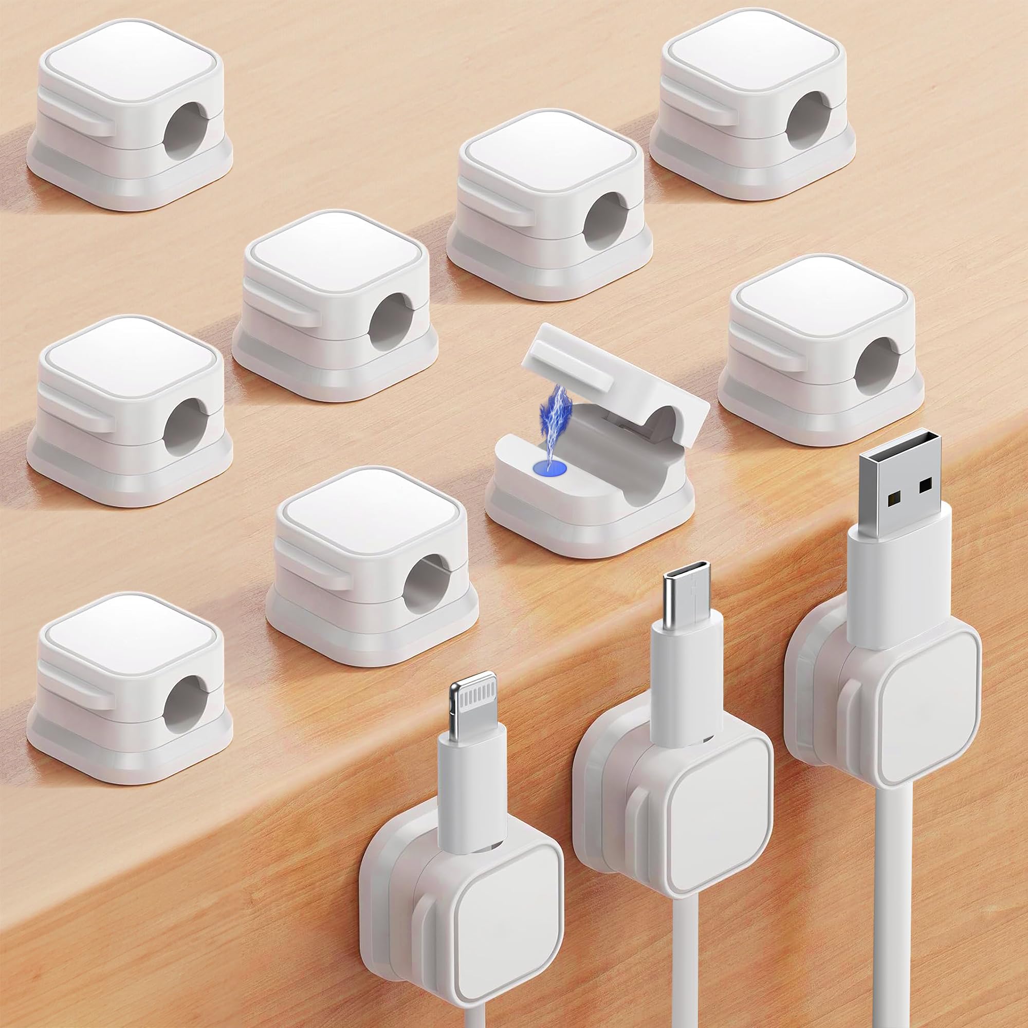 6/12/18 PCS Magnetic Cable Org - Wall Anchor Plastic ulasan dan harga