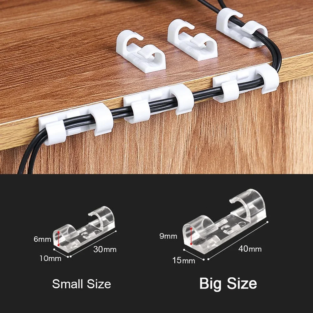 20-60pcs Cable Management Clip - Wall Anchor Plastic ulasan dan harga