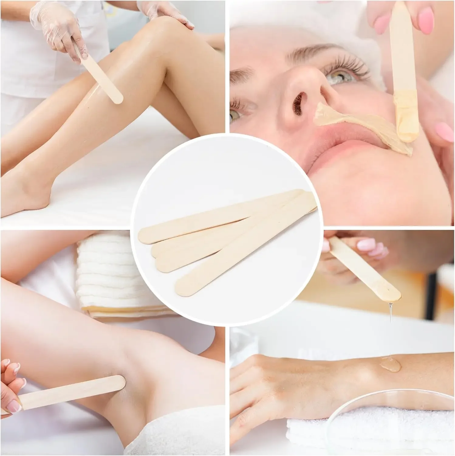 200/100/50/5pcs Tattoo Waxing  - Wood Filler Stick ulasan dan harga
