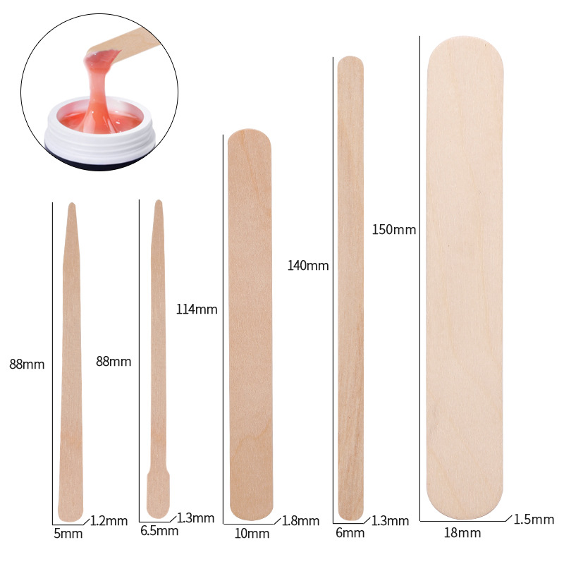 100pcs Disposable Waxing Woode - Wood Filler Stick ulasan dan harga