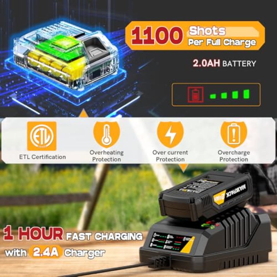 20V Cordless Nail Gun Battery  - Home Improvement Brad ulasan dan harga