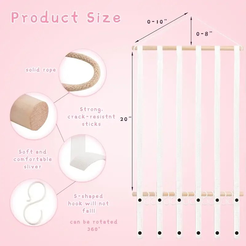 Girls' Hair Bow Clips Holder M - Wall Anchor Plastic ulasan dan harga