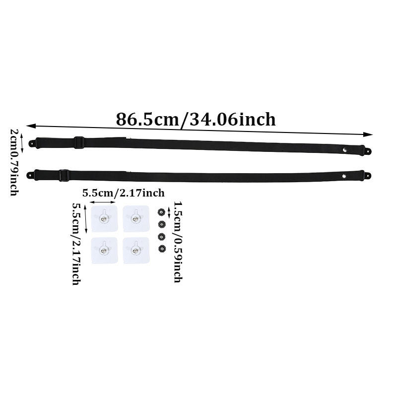 2 Pcs Adjustable TV Safety Str - Wall Anchor Plastic ulasan dan harga