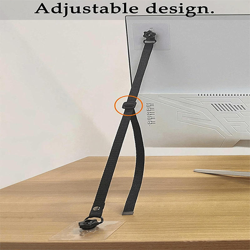2 Pcs Adjustable TV Safety Str - Wall Anchor Plastic ulasan dan harga
